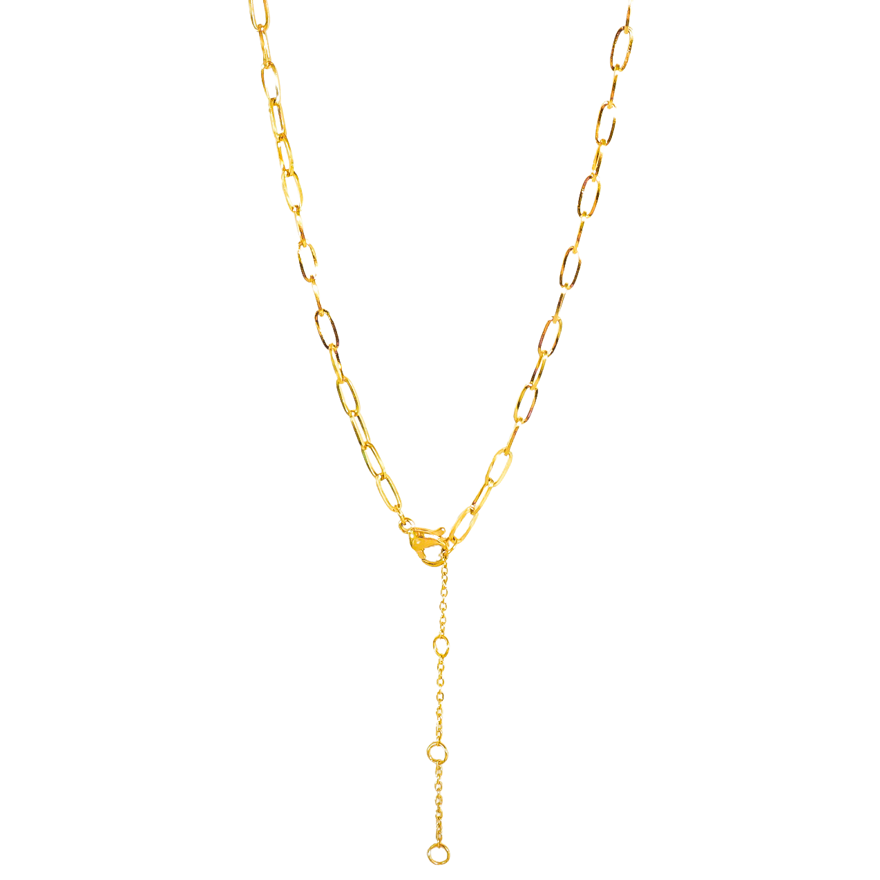 Delicate Gold Staple Chain Necklace