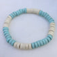 Blue & White Hawaii Wooden Bracelet
