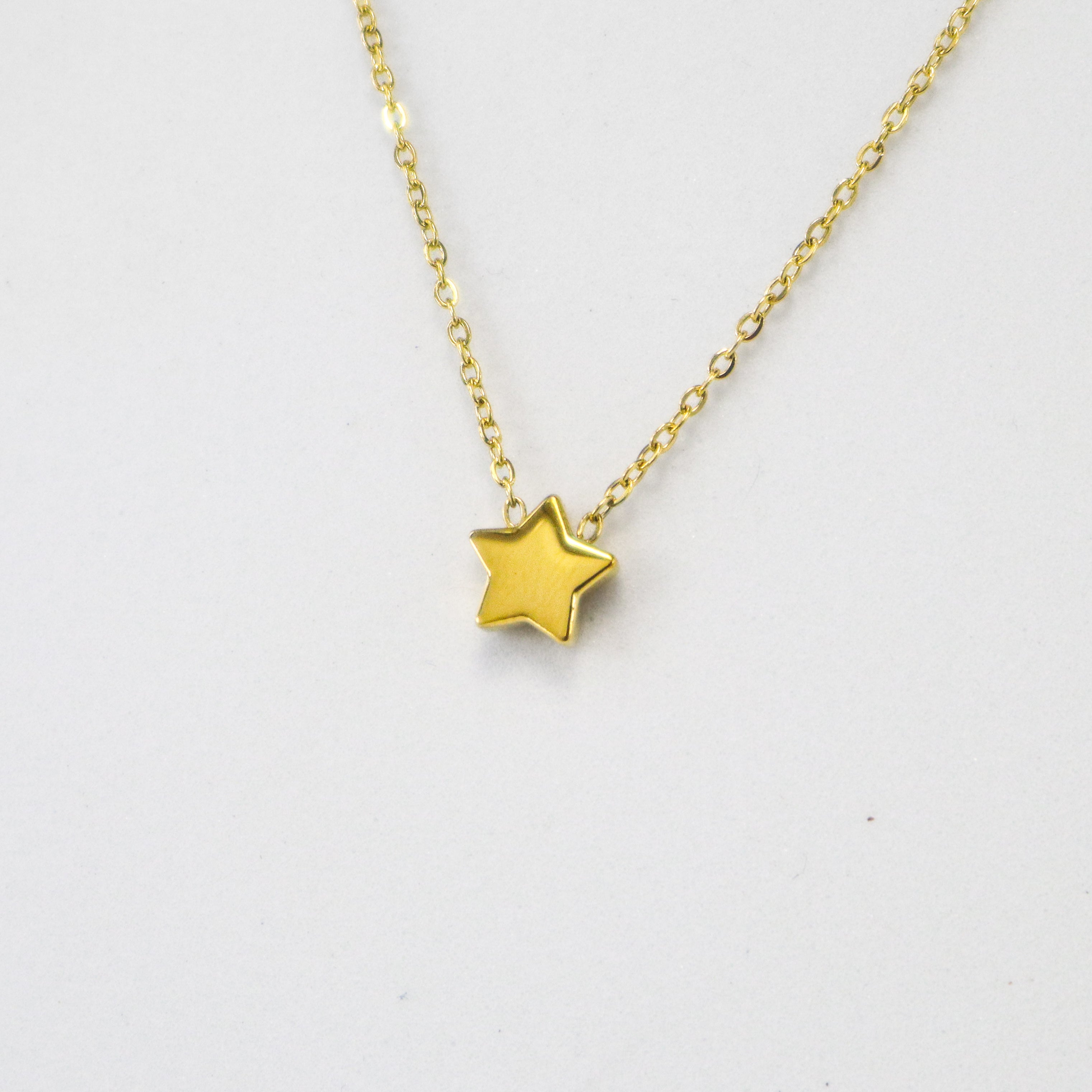 Reversible Dainty Gold Star Necklace