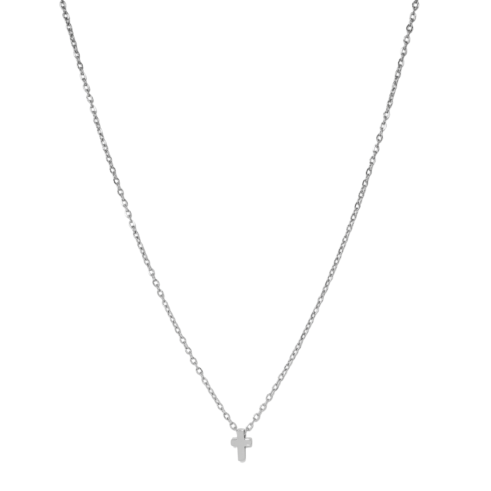 Dainty Silver Cross Necklace