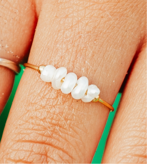 Stainless Steel Fresh Water Pearl Ring – Golden Zen Boutique LLC