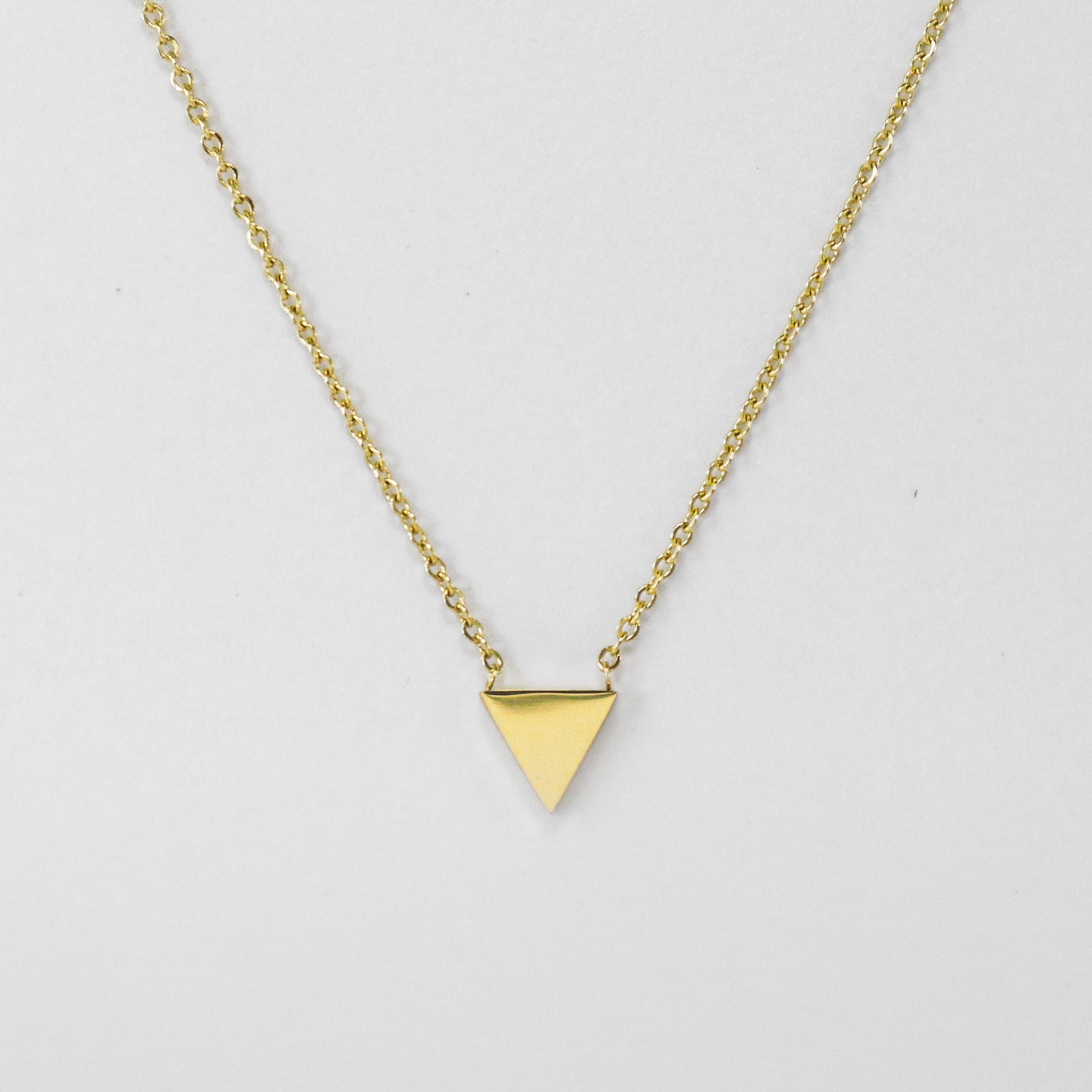 Dainty Gold Triangle Necklace