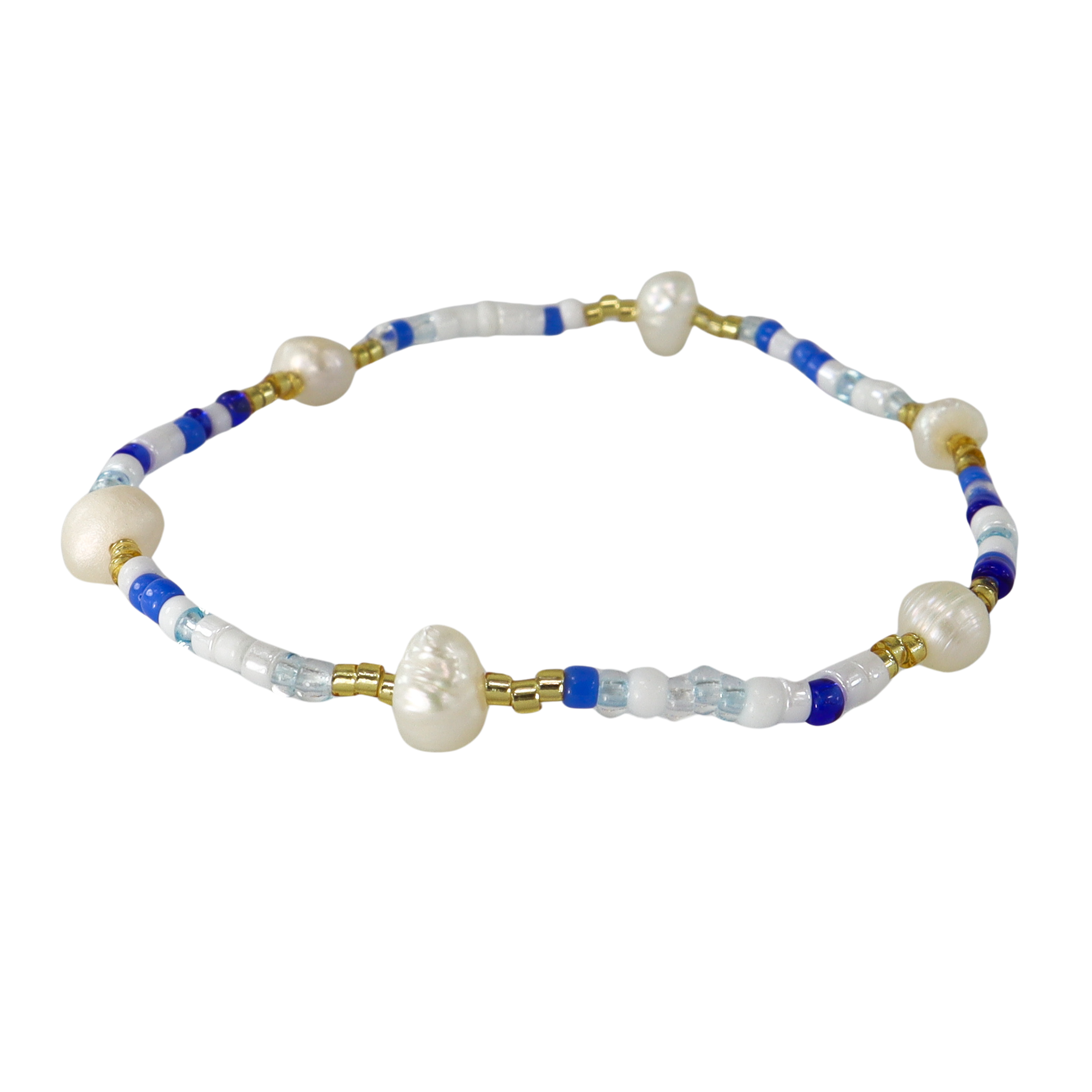 Ocean Breeze Pearl & Beaded Bracelet