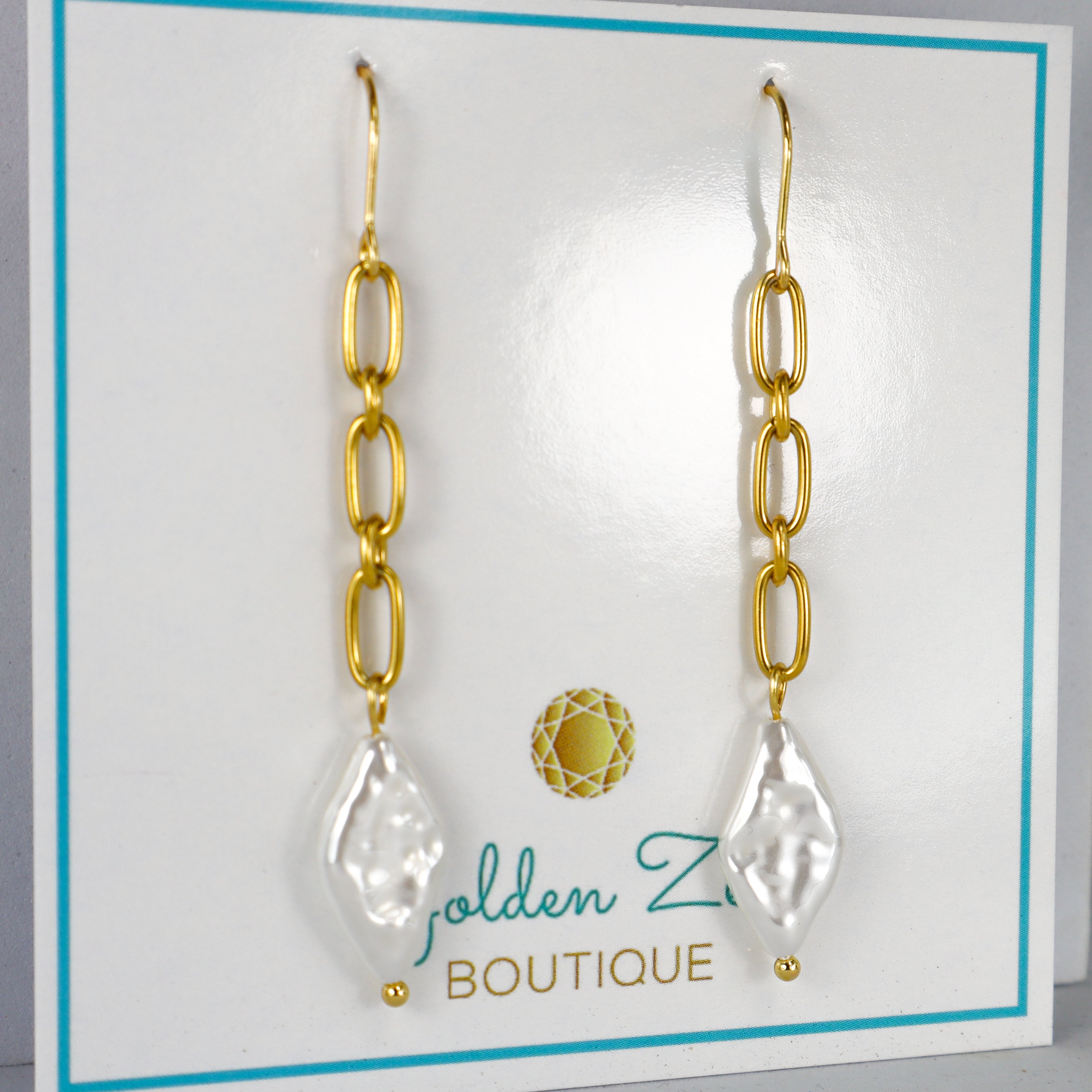 Sandbar Golden Link Earrings