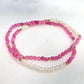 Genuine Pink Rhodochrosite & Fresh Water Pearl Dainty Bracelet