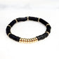 Black & Gold Clay Bracelet