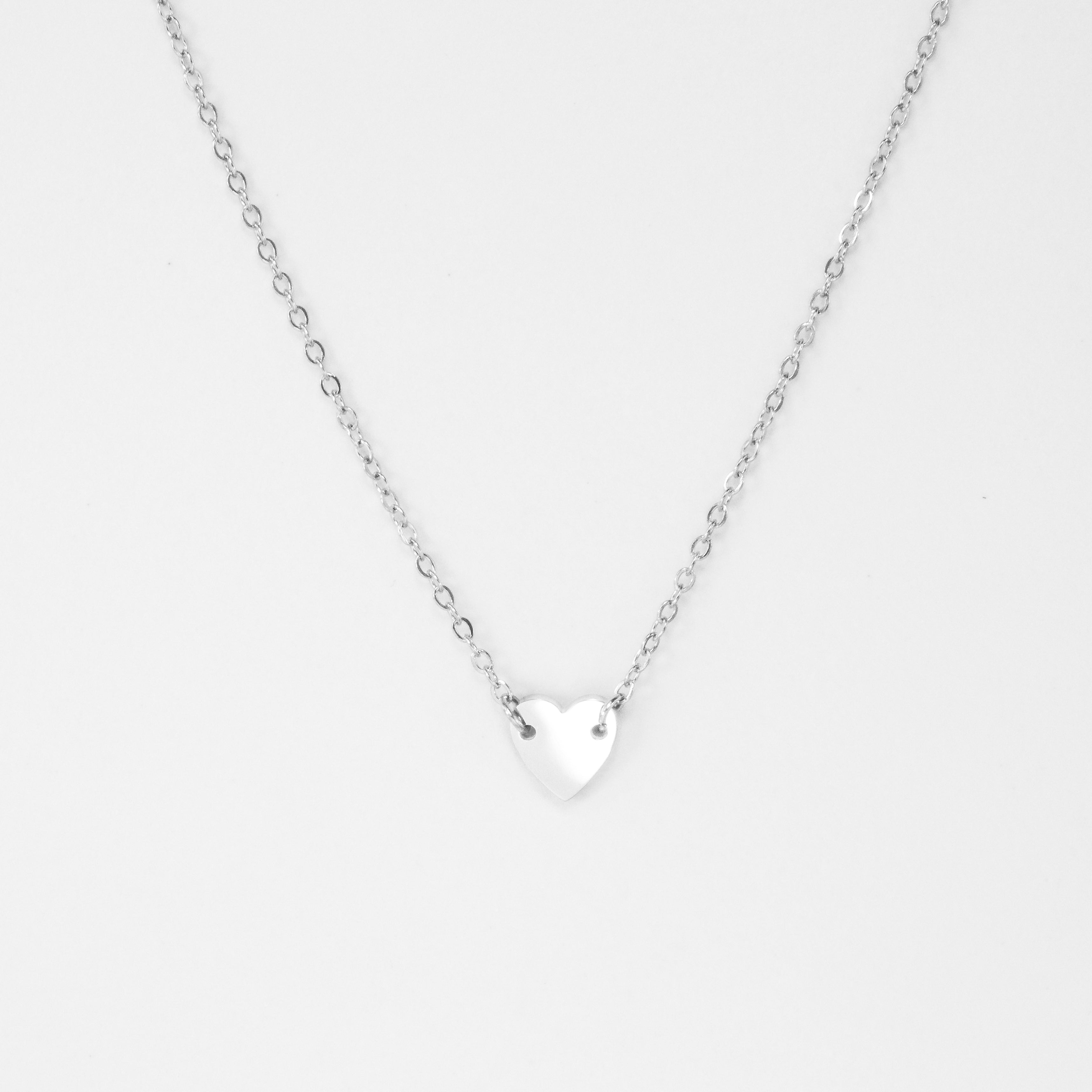 Delicate Silver Heart Necklace