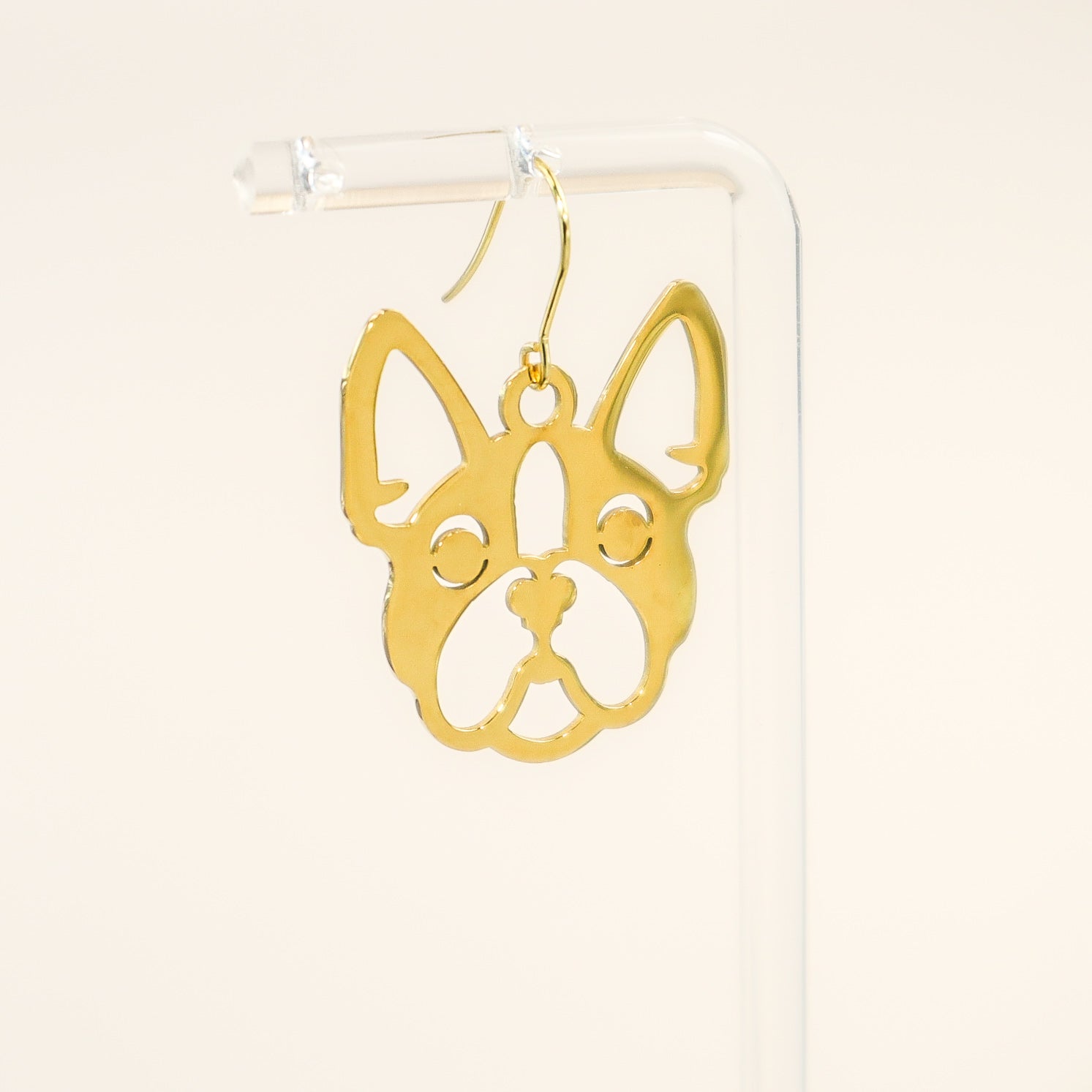 Gold Frenchie Earrings