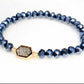 Iridescent Black & Gold Druzy Crystal Bracelet