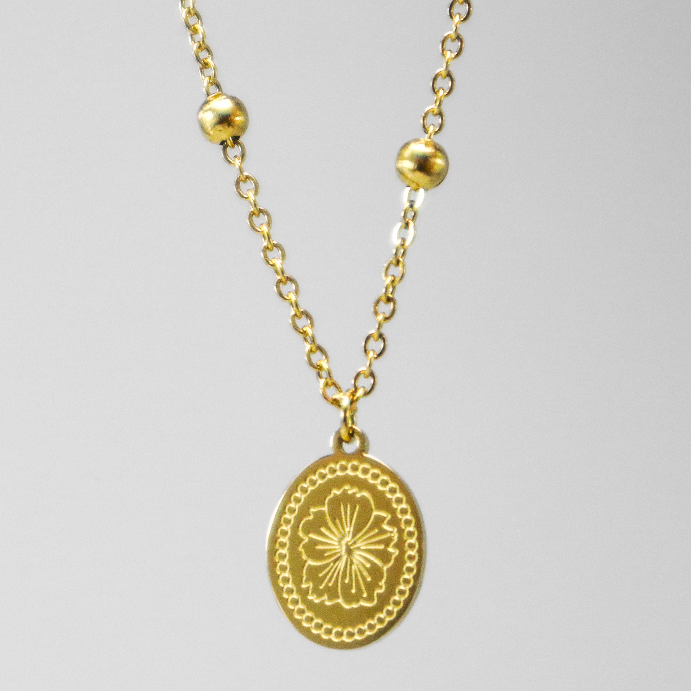 O’ahu Hibiscus Gold Necklace