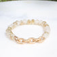 Tan & Gold Chain link Crystal Bracelet