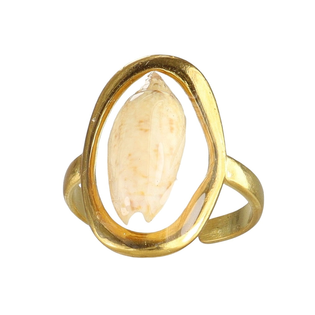 Carolina Olive Shell Ring
