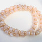 Elegant Pink Glass Crystal Beaded Bracelet
