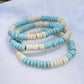 Blue & White Hawaii Wooden Bracelet