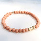 Mauve Pink Wooden Bracelet