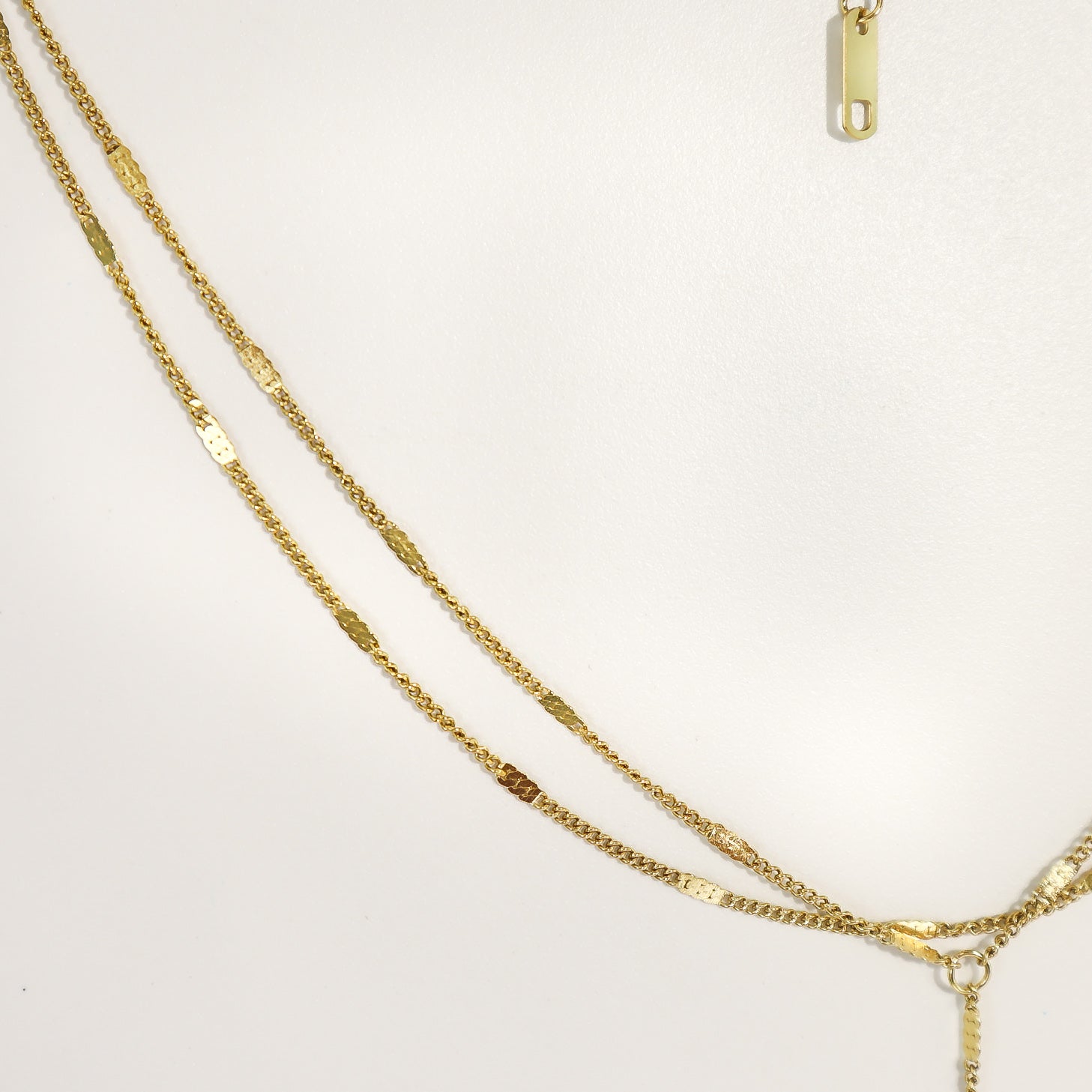 Gold Layered Lariat Necklace