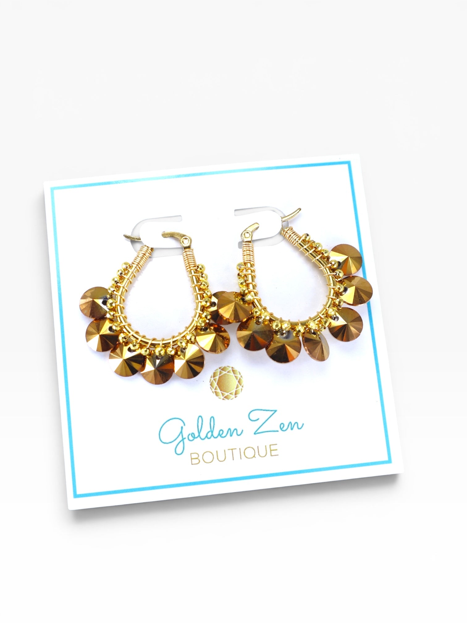 1.5”in Luxe Brown Woven Hoops