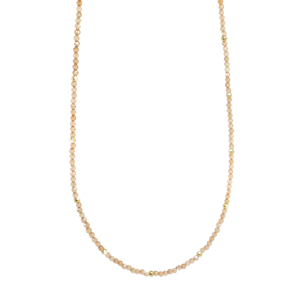 Tan & Gold Crystal Necklace