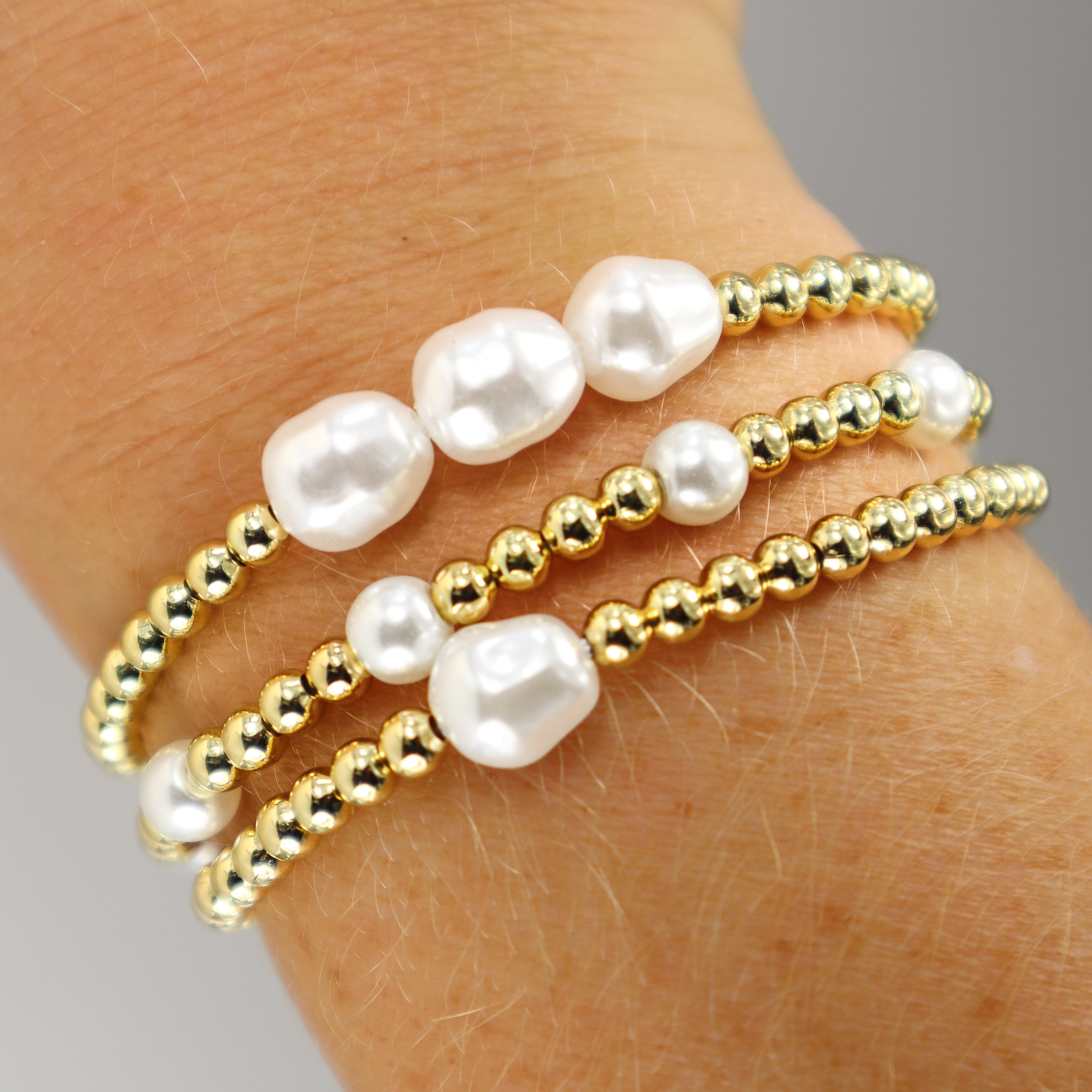 Gold & Pearl Bracelet Stack