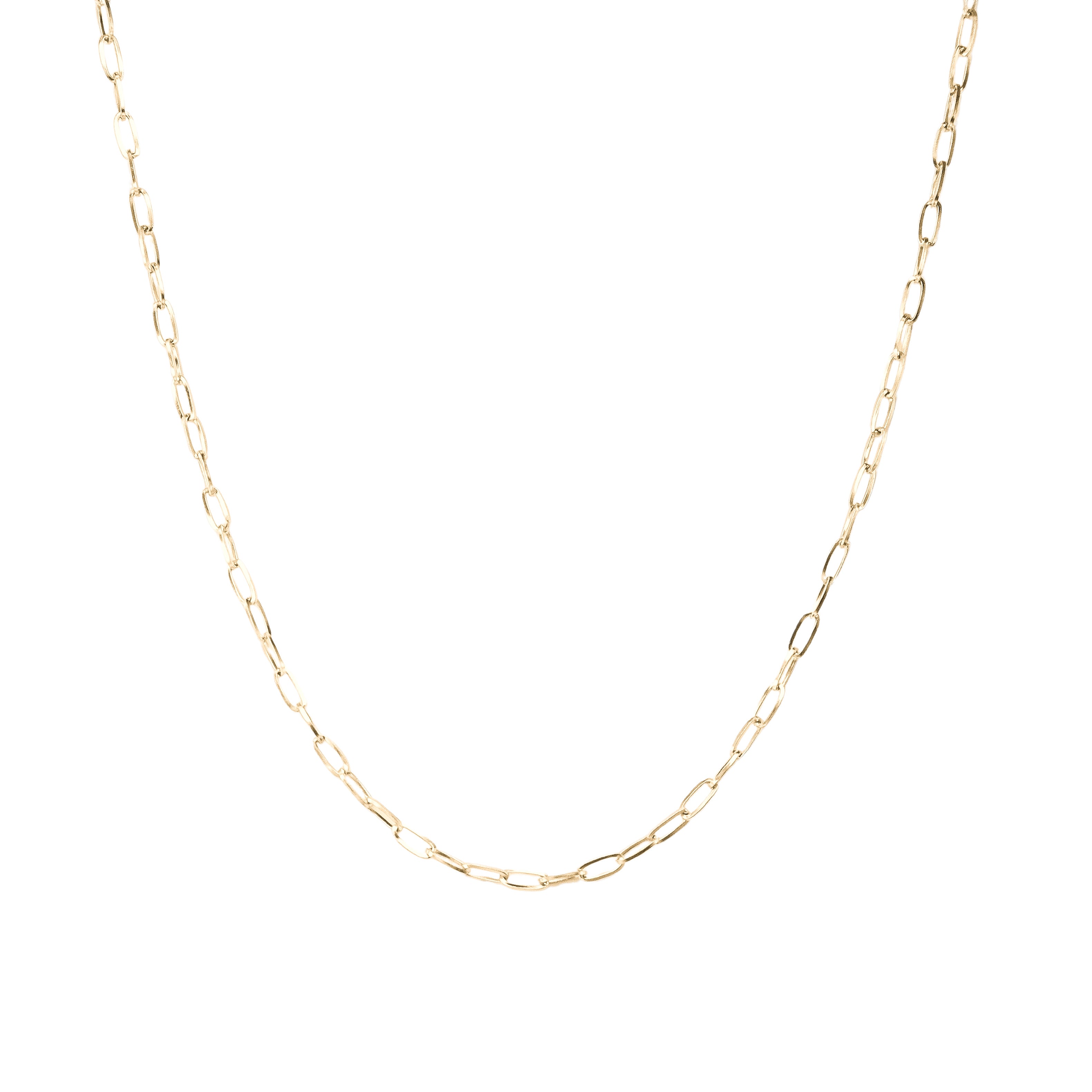 Delicate Gold Staple Chain Necklace