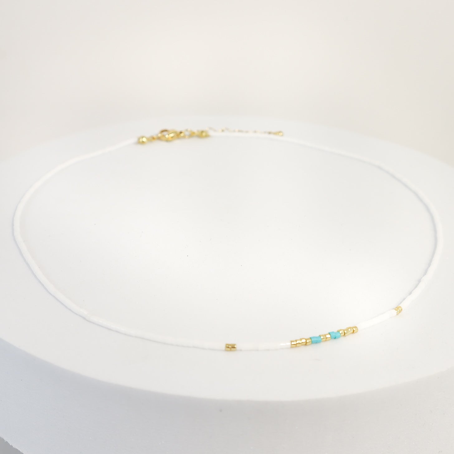 Outer Banks White Seed Bead Necklace