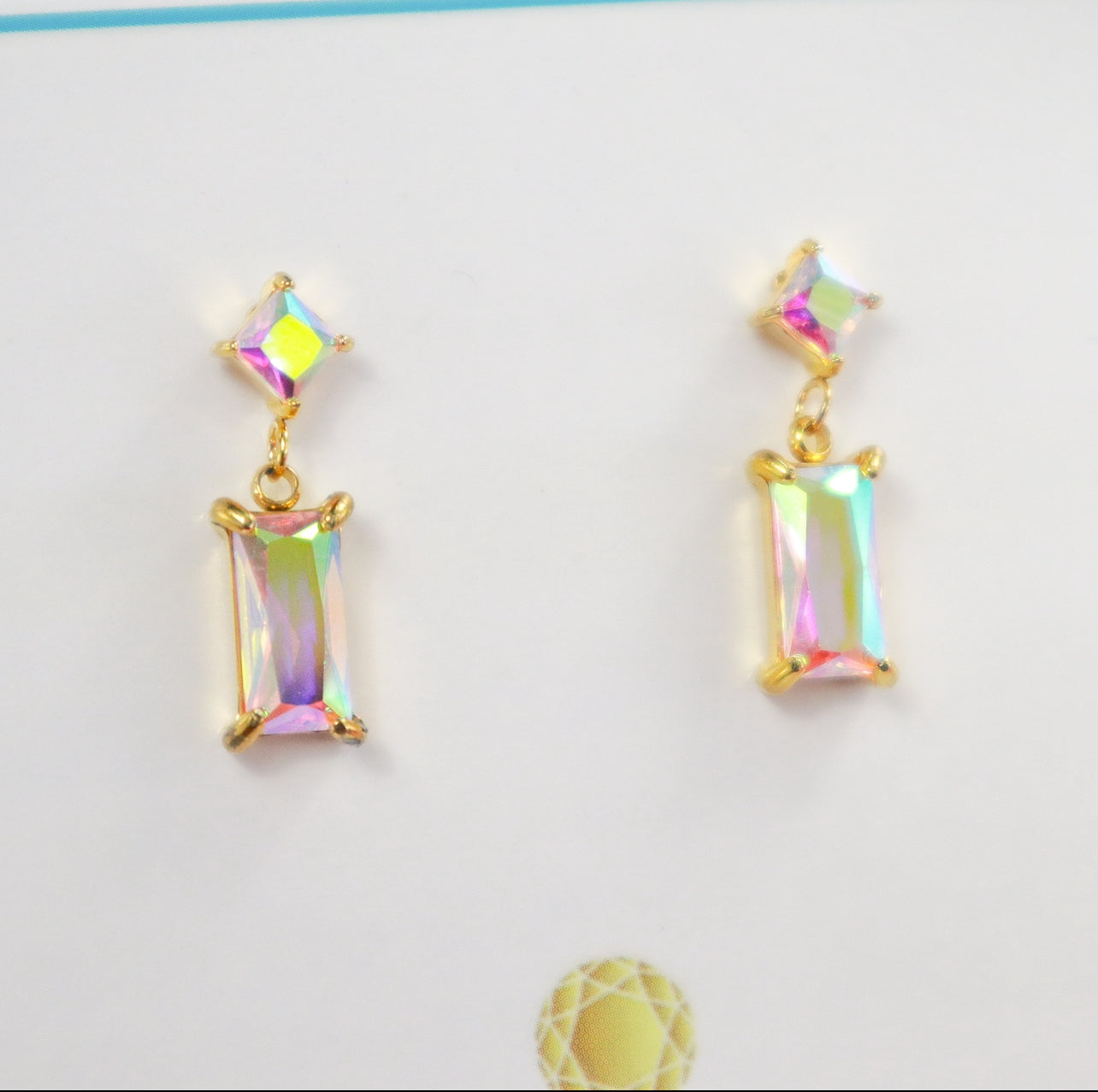 Iridescent Pink Reflective Sassy Stud Earrings