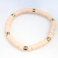 Tan & Gold Clay Bracelet