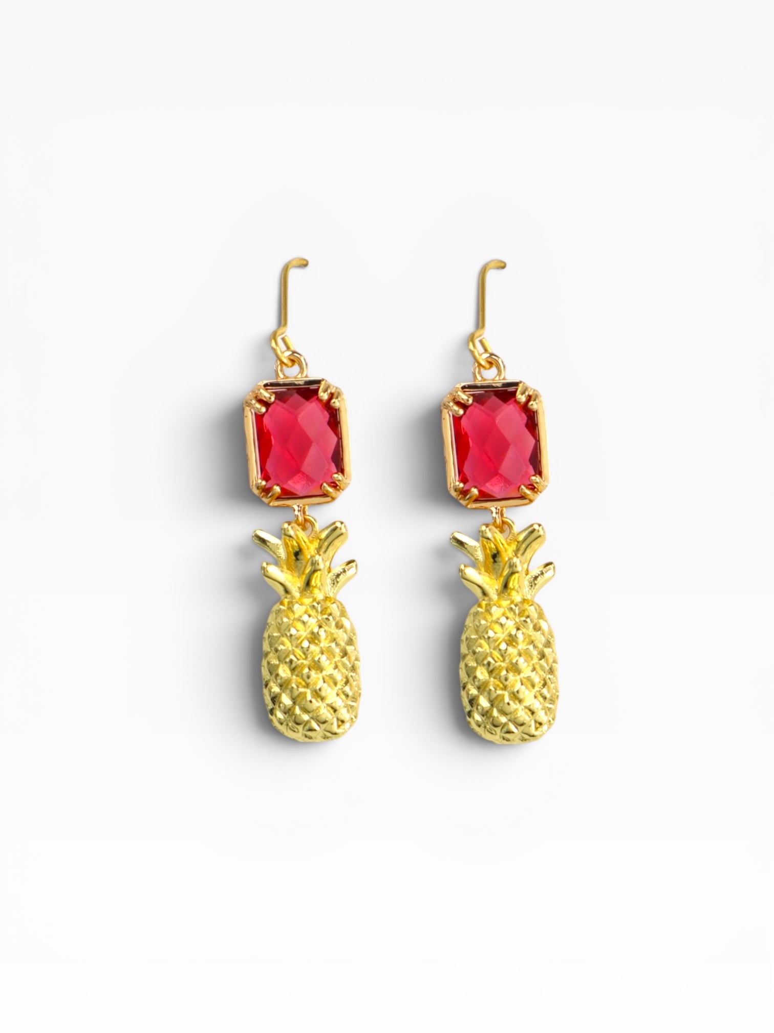 Pink & Gold Low Country Pineapple Earrings