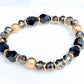 Elegant Black Glass Crystal Beaded Bracelet