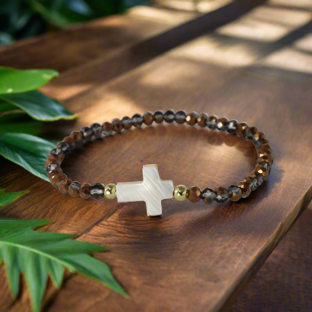 Brown Cross Bracelet