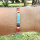Blue & Orange Southwestern  Flat Bracelet
