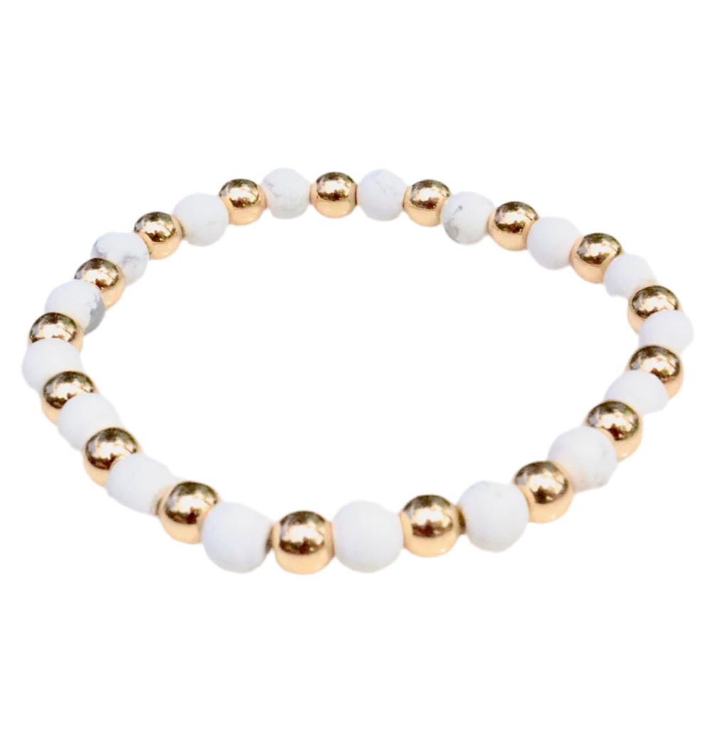 White Howlite Stress Relief Bracelet