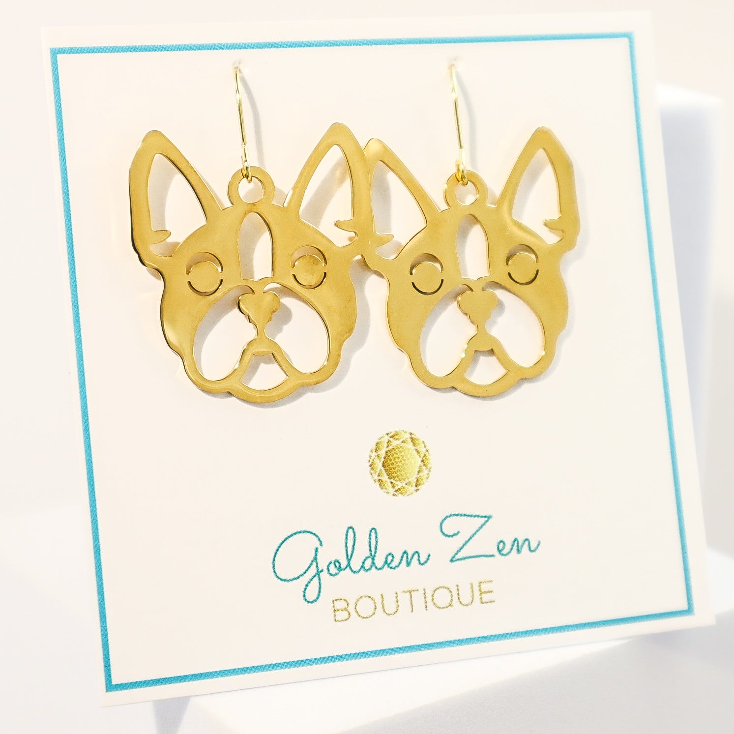 Gold Frenchie Earrings