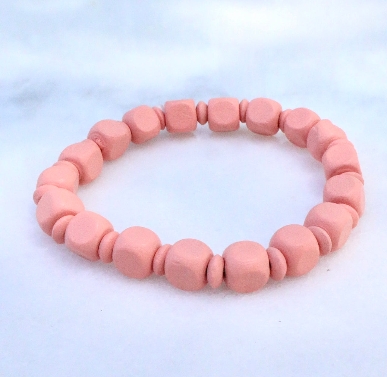 Pink Wooden Bracelets