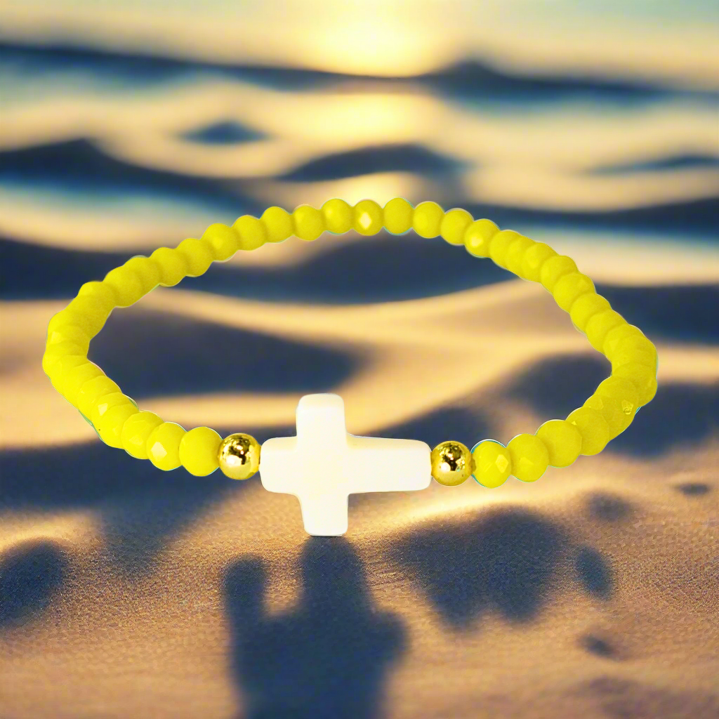 Yellow Cross Bracelet