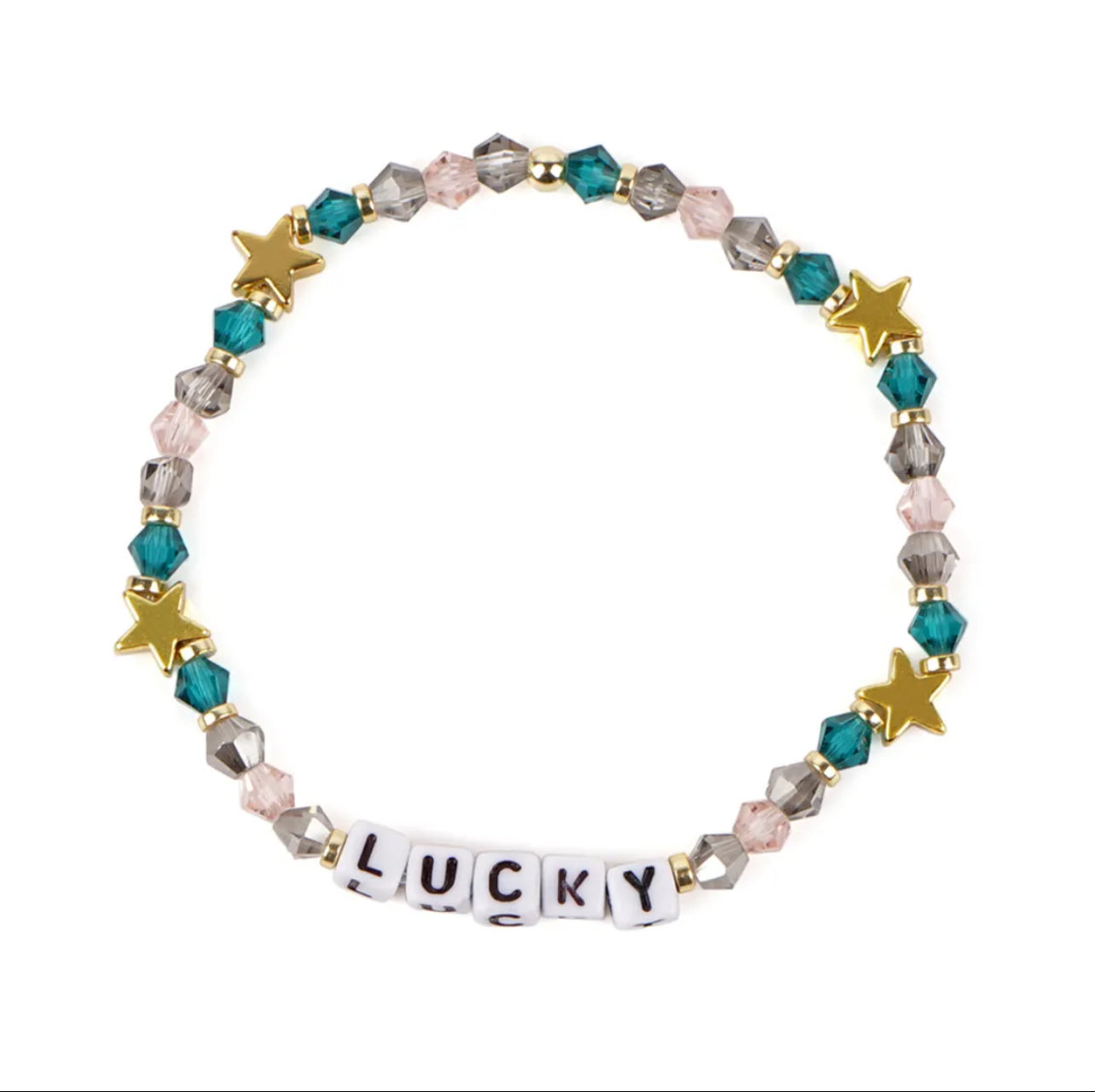 Lucky Crystal Word Bracelet