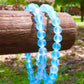 Iridescent Blue Mermaid Bead Bracelet