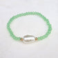 Green Crystal & Pearl Bracelet
