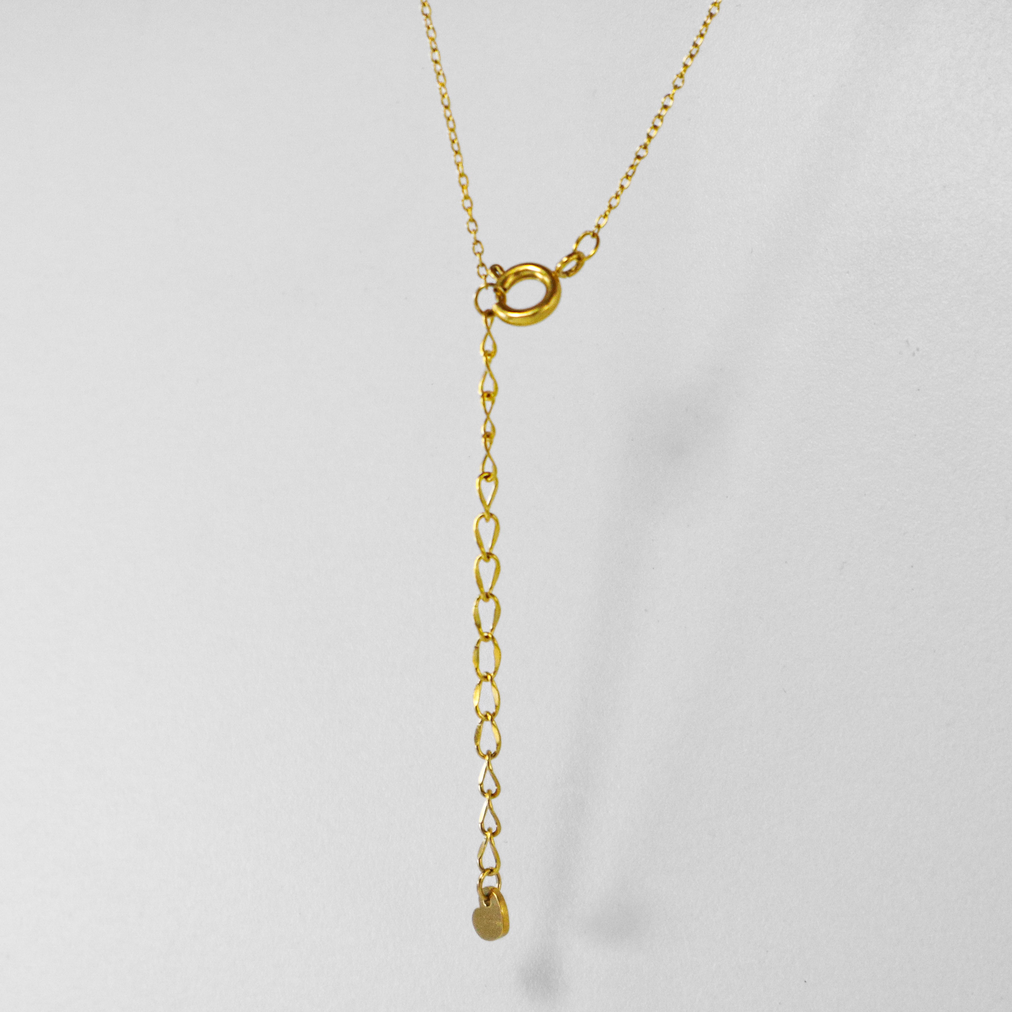 Dainty Gold Triangle Crystal Necklace