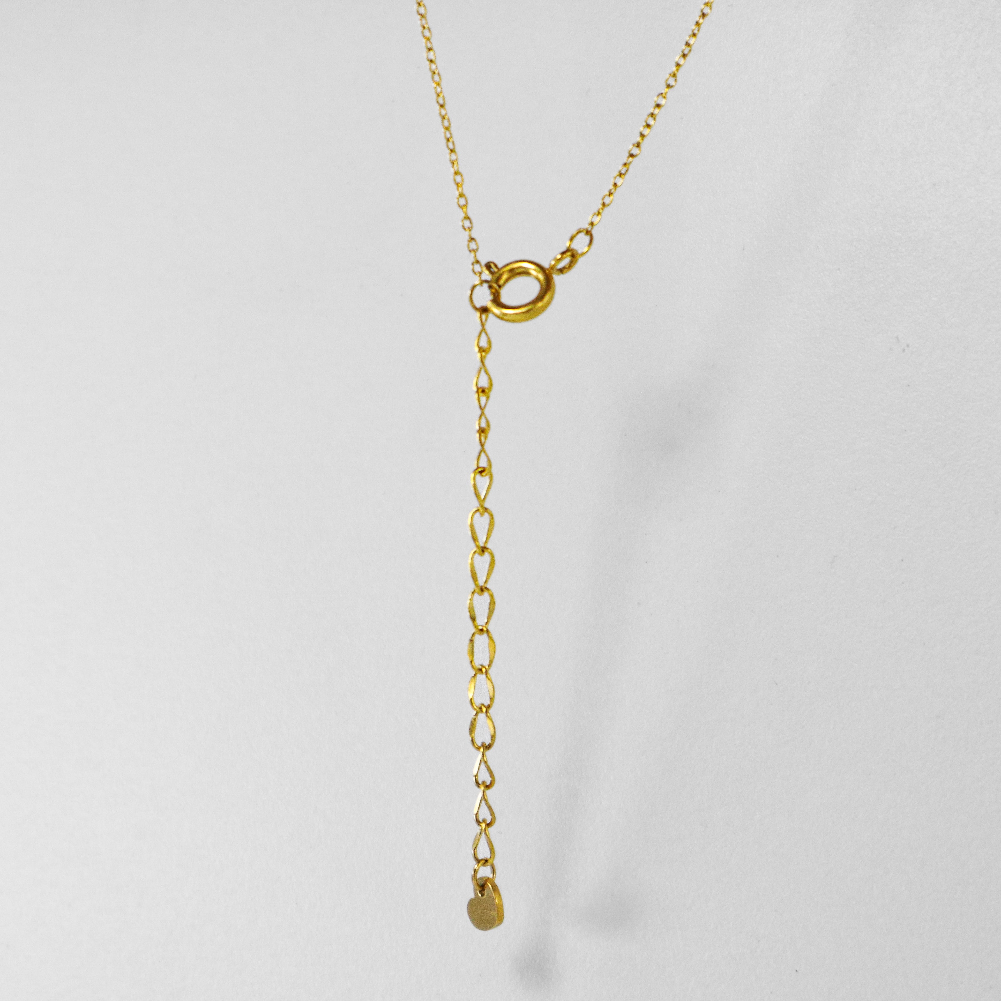 Dainty Gold Rectangle Crystal Necklace