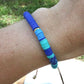 Navy Blue & Teal Adjustable Bracelet