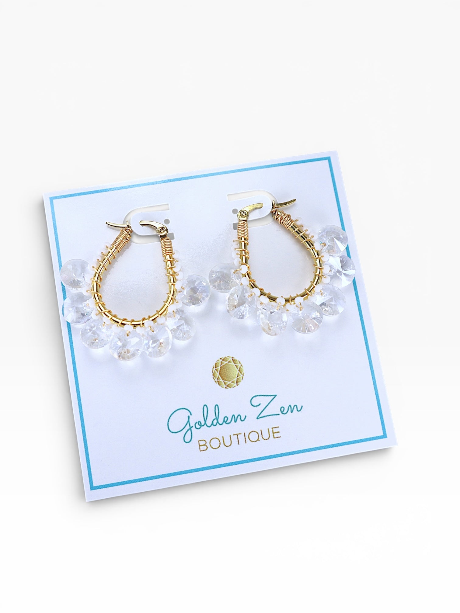 1.5”in Luxe Clear Woven Hoops