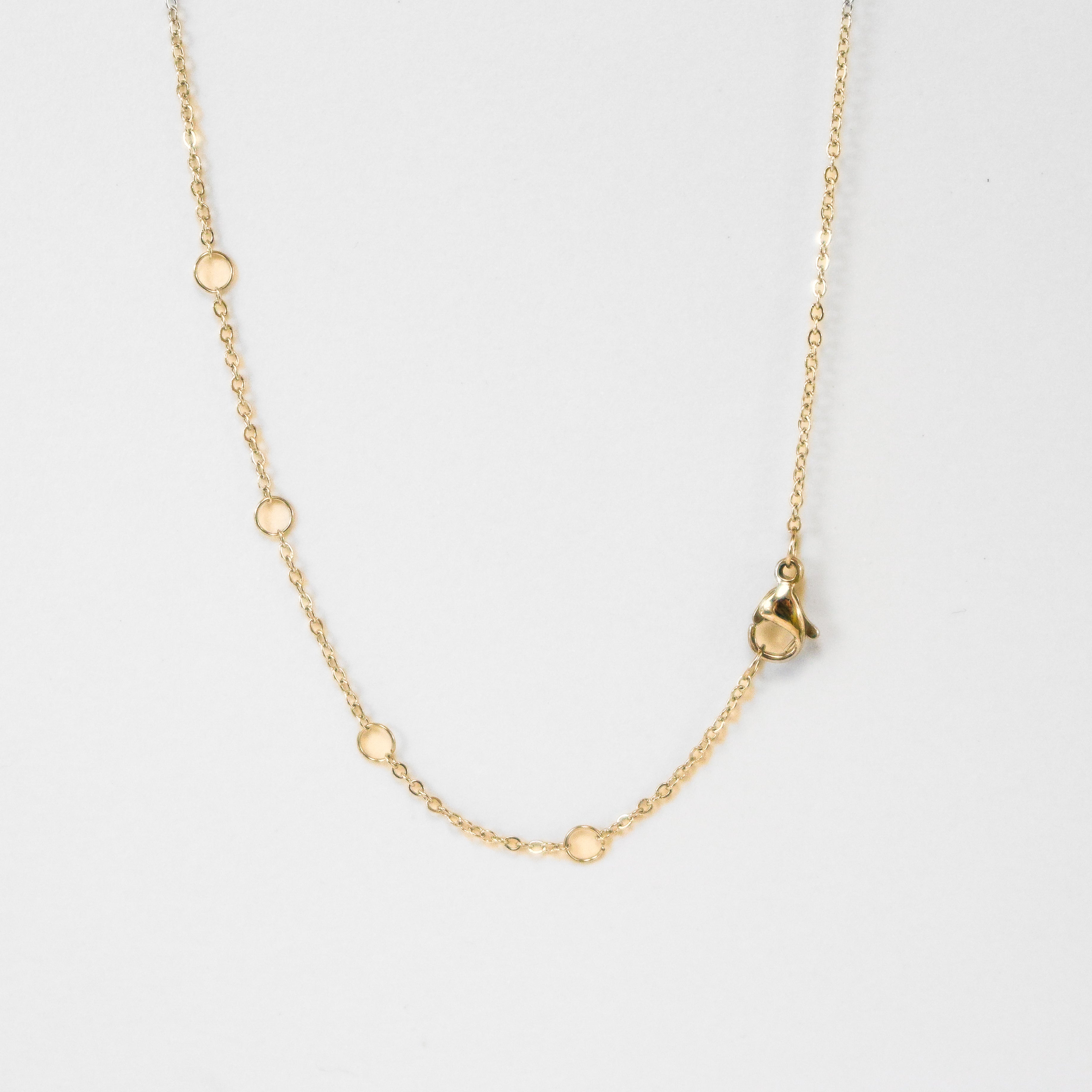 Delicate Gold Pearl Charm Necklace