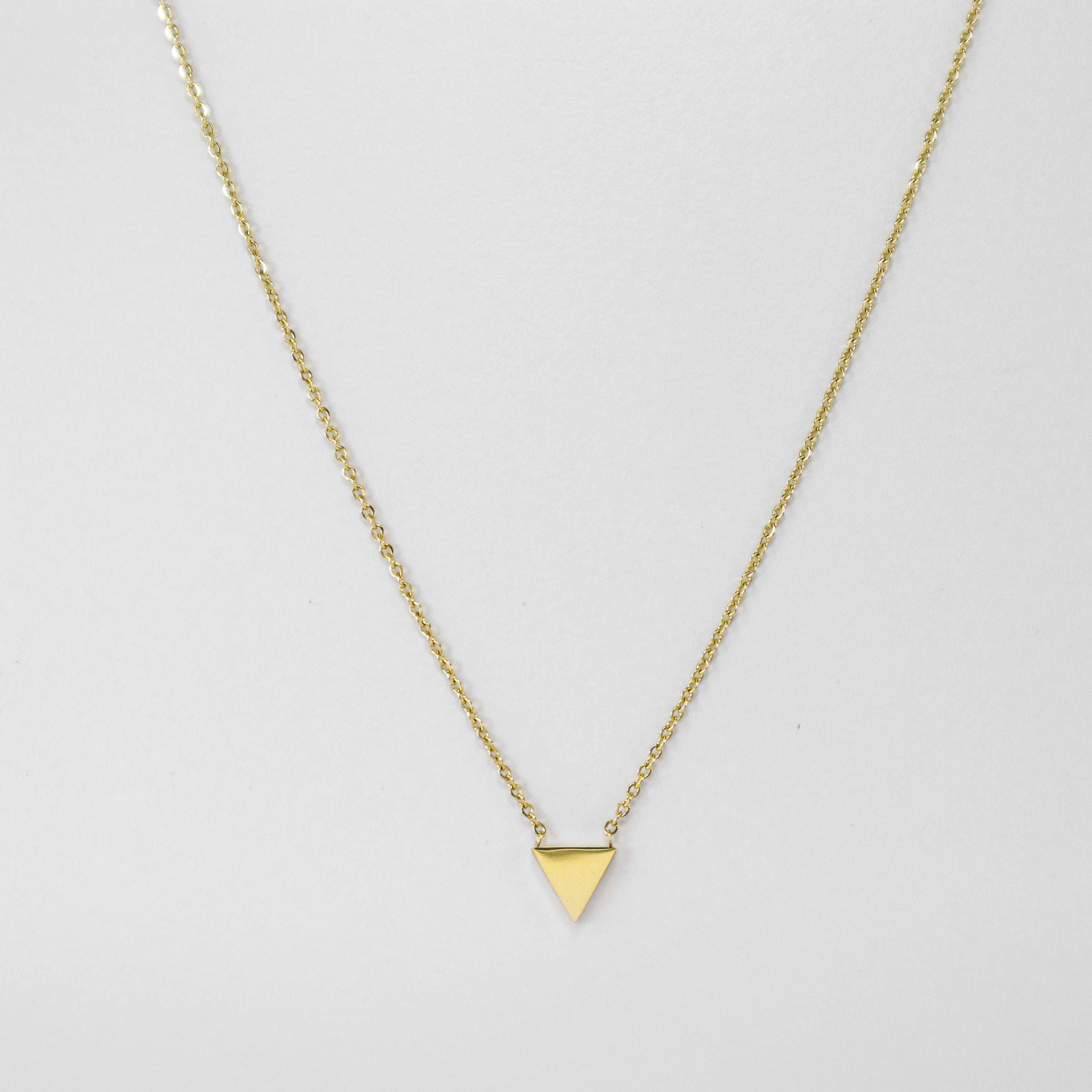 Dainty Gold Triangle Necklace
