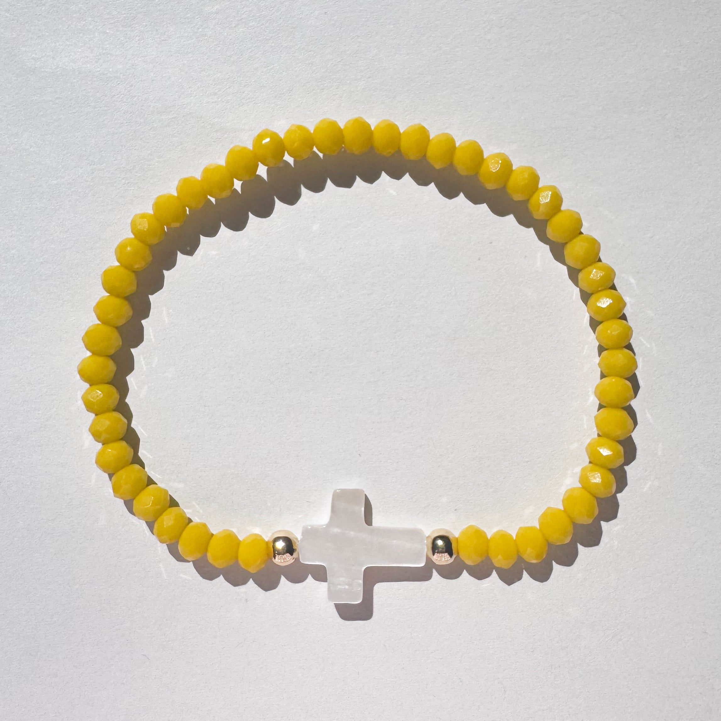 Yellow Cross Bracelet