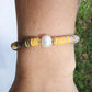 Fall Tone Clay & Pearl Adjustable Bracelet