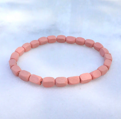 Pink Wooden Bracelets