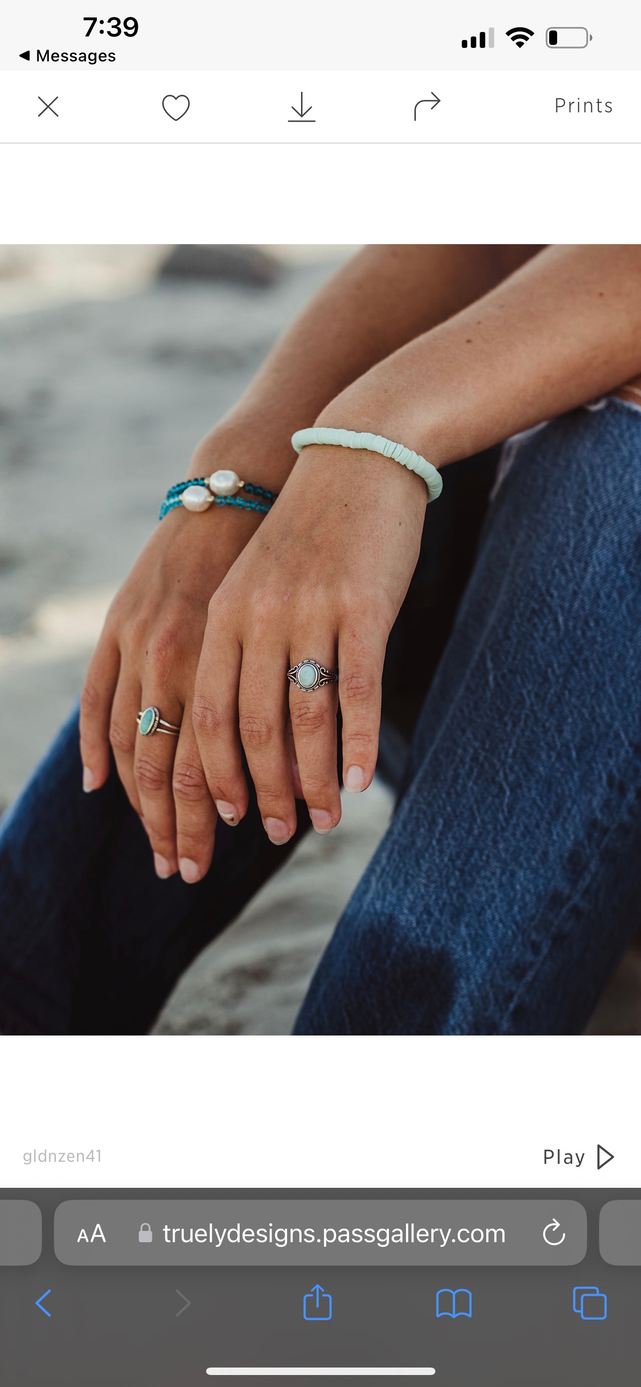 Vintage Style Larimar & Sterling Silver Ring