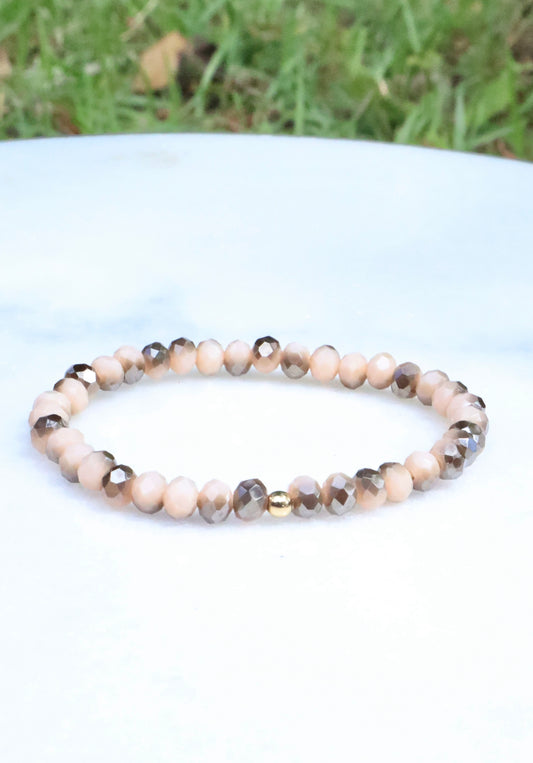 Tan Crystal Bracelet