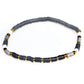 Black, Grey & Gold Skinny Clay Bracelet